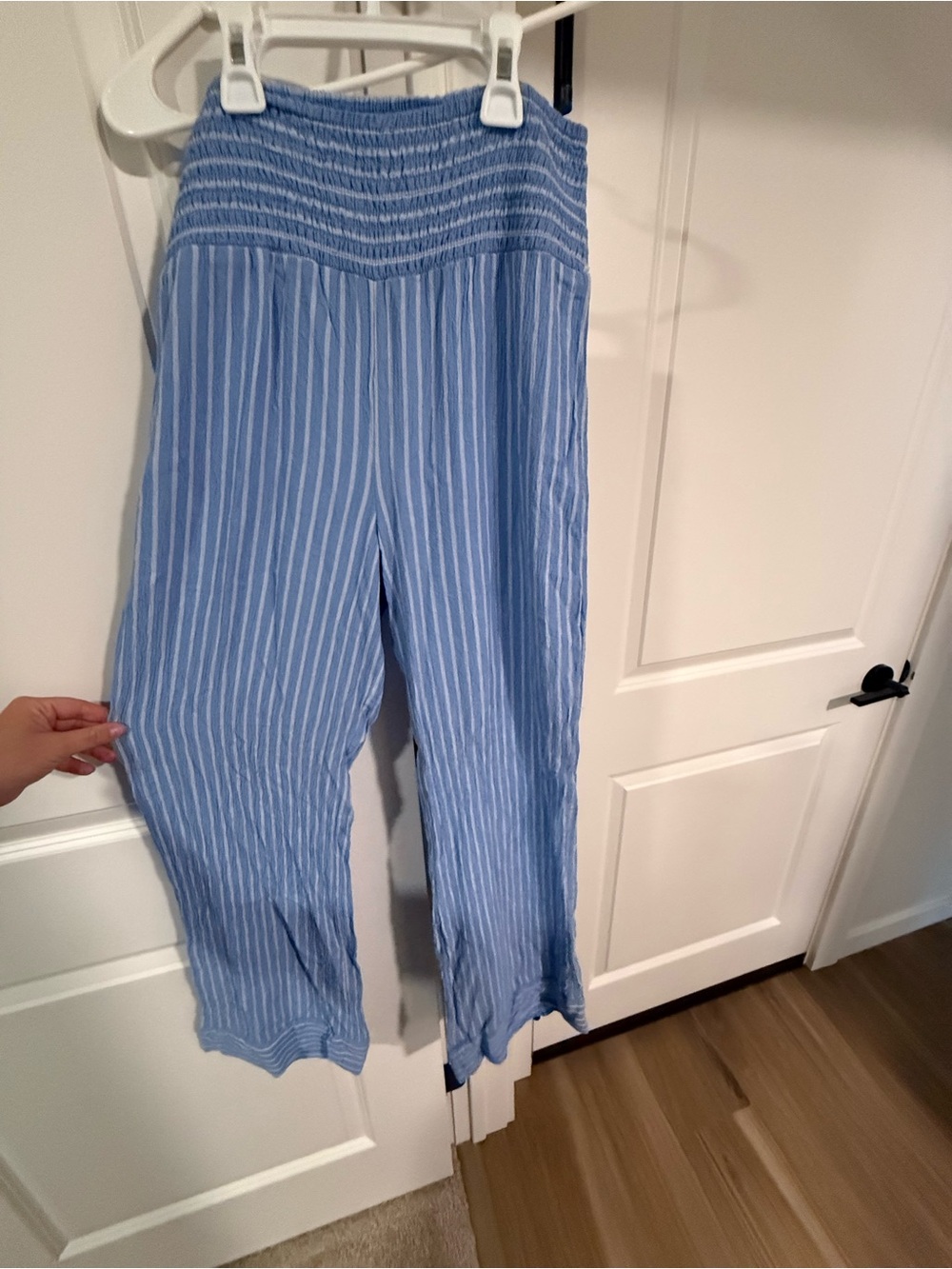 Billabong Light Blue and White pants